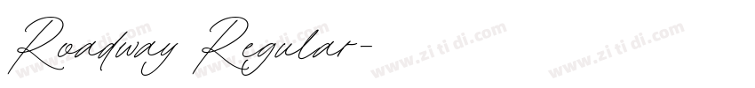 Roadway Regular字体转换
